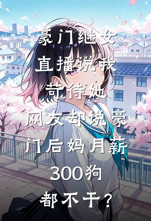 豪门继女直播说我苛待她，网友却说豪门后妈月薪300狗都不干？
