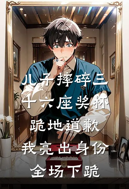 儿子摔碎三十六座奖杯跪地道歉，我亮出身份全场下跪