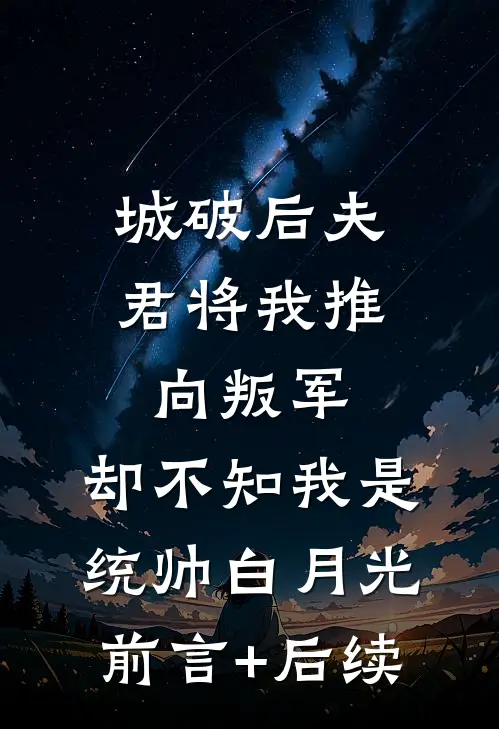 城破后夫君将我推向叛军，却不知我是统帅白月光前言+后续